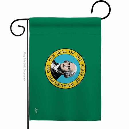 GUARDERIA 13 x 18.5 in. Washington American State Garden Flag with Double-Sided Horizontal GU3902085